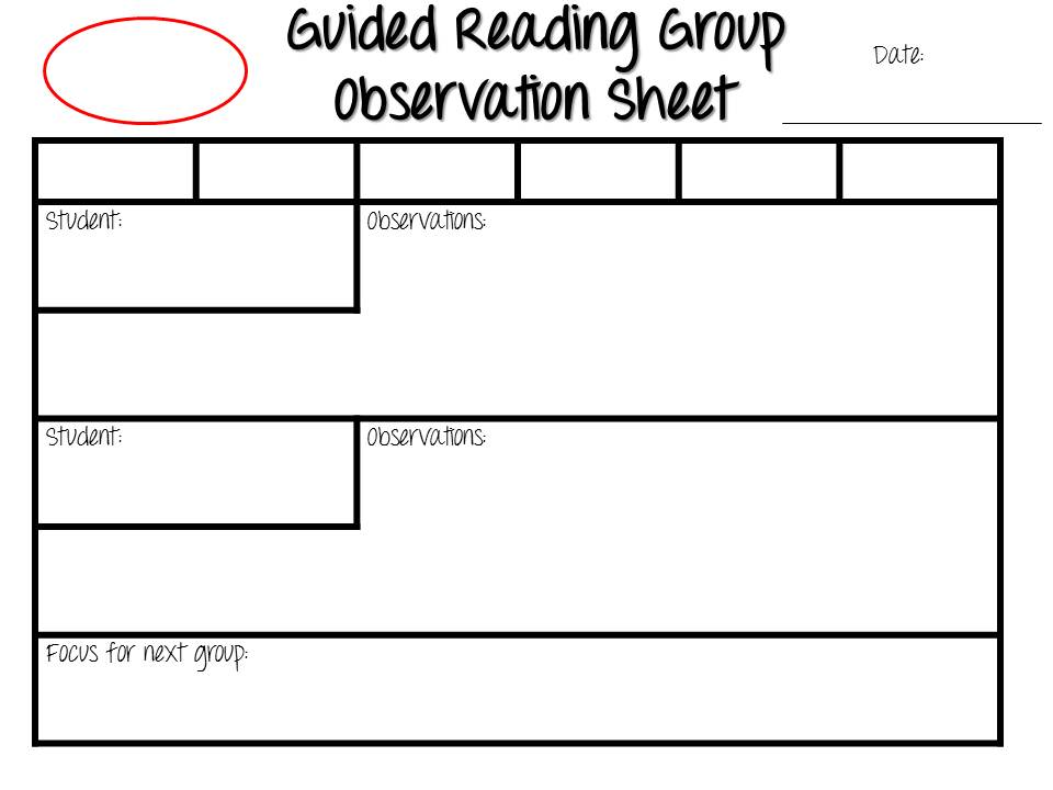 Free guided reading assessment forms